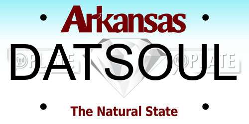 DATSOUL Arkansas License Plate
