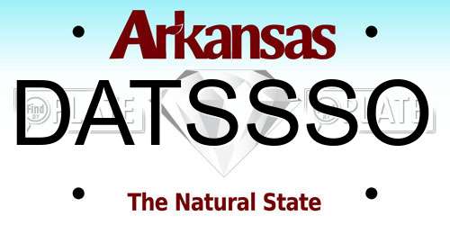 DATSSSO Arkansas License Plate