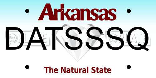 DATSSSQ Arkansas License Plate
