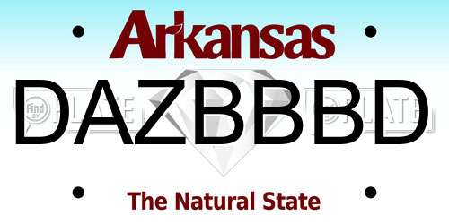 DAZBBBD Arkansas License Plate