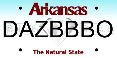 DAZBBBO Arkansas License Plate