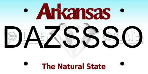 DAZSSSO Arkansas License Plate