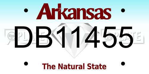 DB11455 Arkansas License Plate