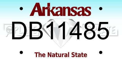 DB11485 Arkansas License Plate