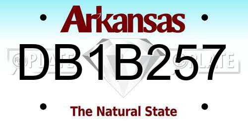 DB1B257 Arkansas License Plate