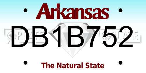 DB1B752 Arkansas License Plate