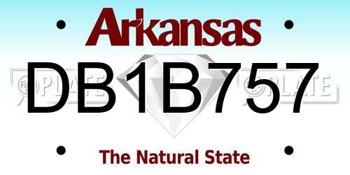 DB1B757 Arkansas License Plate