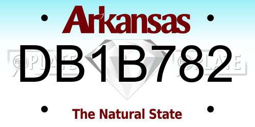 DB1B782 Arkansas License Plate