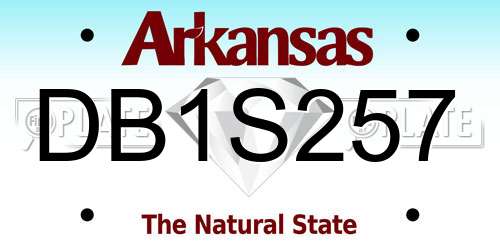 DB1S257 Arkansas License Plate