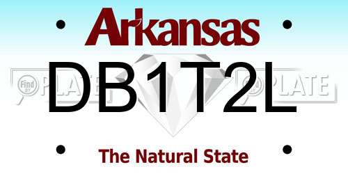 DB1T2L Arkansas License Plate