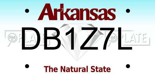 DB1Z7L Arkansas License Plate