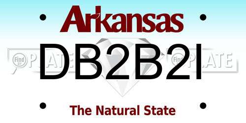 DB2B2I Arkansas License Plate