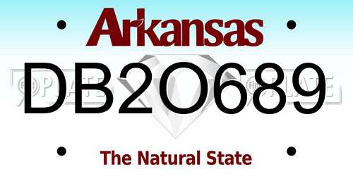 DB2O689 Arkansas License Plate
