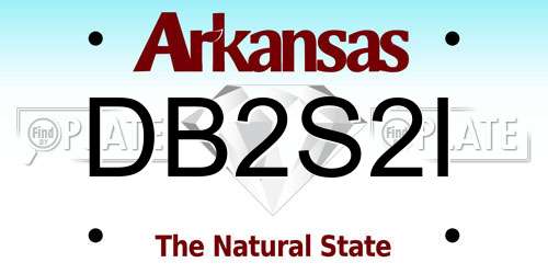 DB2S2I Arkansas License Plate