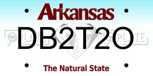 DB2T2O Arkansas License Plate