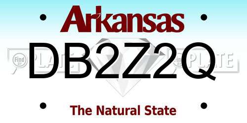 DB2Z2Q Arkansas License Plate