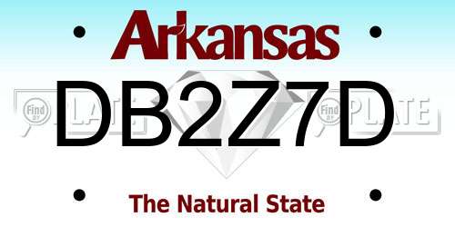 DB2Z7D Arkansas License Plate