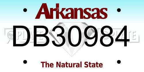 DB30984 Arkansas License Plate