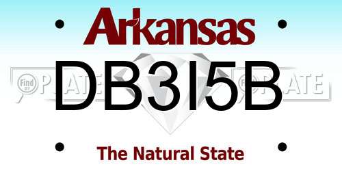 DB3I5B Arkansas License Plate