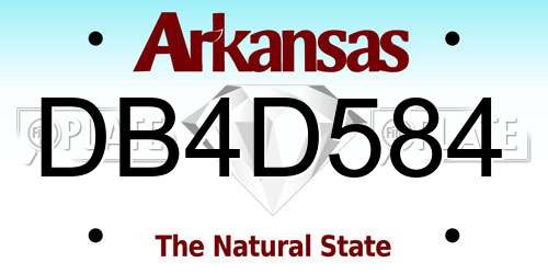 DB4D584 Arkansas License Plate