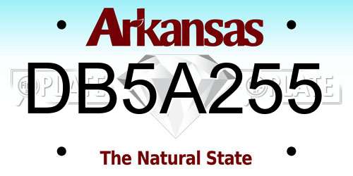 DB5A255 Arkansas License Plate
