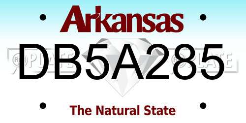 DB5A285 Arkansas License Plate