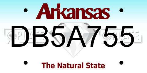 DB5A755 Arkansas License Plate