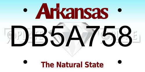 DB5A758 Arkansas License Plate