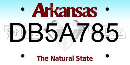 DB5A785 Arkansas License Plate