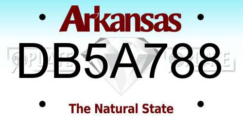 DB5A788 Arkansas License Plate