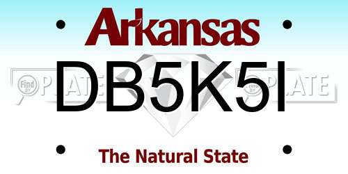 DB5K5I Arkansas License Plate