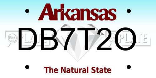 DB7T2O Arkansas License Plate