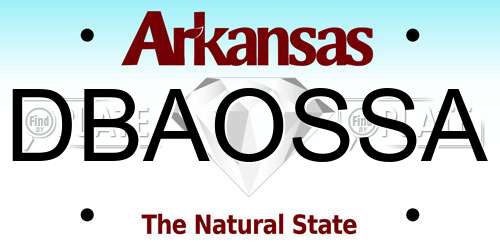 DBAOSSA Arkansas License Plate