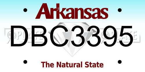DBC3395 Arkansas License Plate