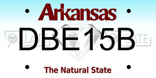 DBE15B Arkansas License Plate