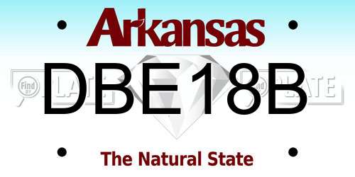 DBE18B Arkansas License Plate