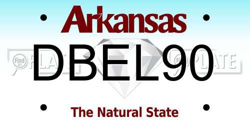 DBEL90 Arkansas License Plate