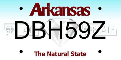 DBH59Z Arkansas License Plate