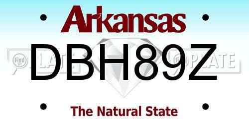 DBH89Z Arkansas License Plate