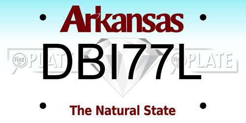 DBI77L Arkansas License Plate