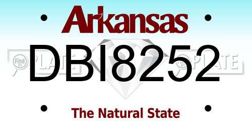 DBI8252 Arkansas License Plate
