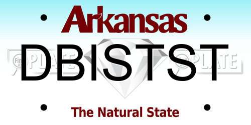 DBISTST Arkansas License Plate