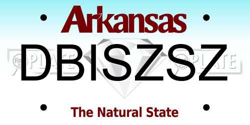 DBISZSZ Arkansas License Plate