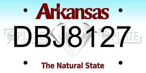 DBJ8127 Arkansas License Plate