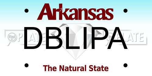 DBLIPA Arkansas License Plate