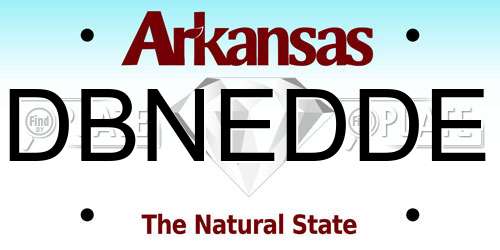DBNEDDE Arkansas License Plate