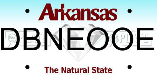 DBNEOOE Arkansas License Plate