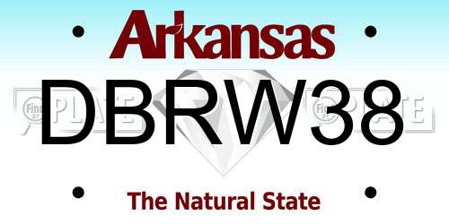 DBRW38 Arkansas License Plate