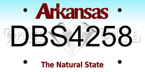 DBS4258 Arkansas License Plate