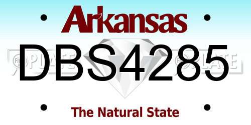 DBS4285 Arkansas License Plate